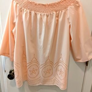 Pink off shoulder top